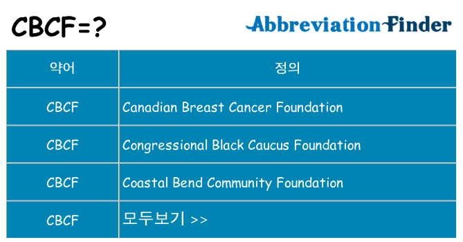 cbcf 대 한 무엇을 서가