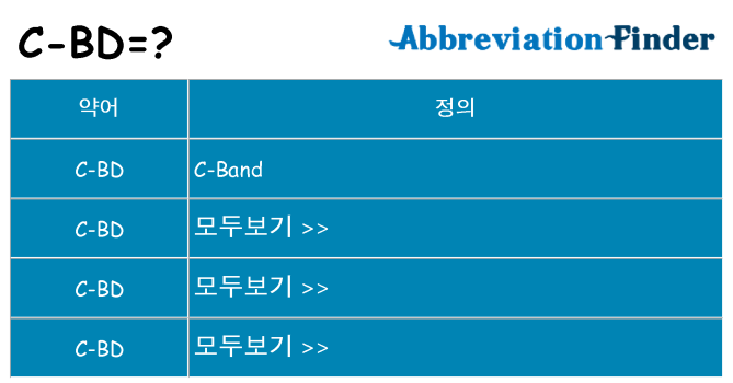 c-bd 대 한 무엇을 서가
