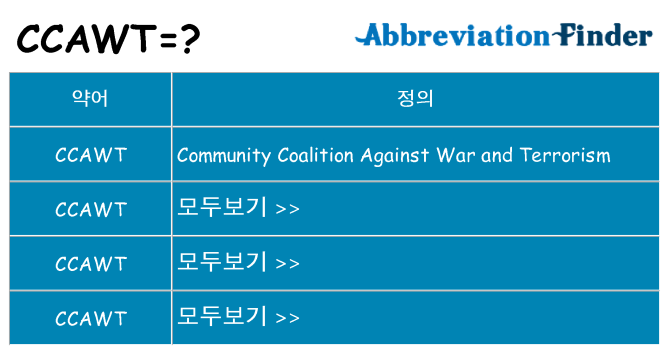 ccawt 대 한 무엇을 서가