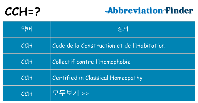 cch 대 한 무엇을 서가