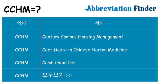cchm 대 한 무엇을 서가