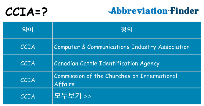 ccia 대 한 무엇을 서가