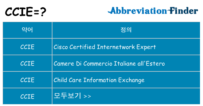 ccie 대 한 무엇을 서가
