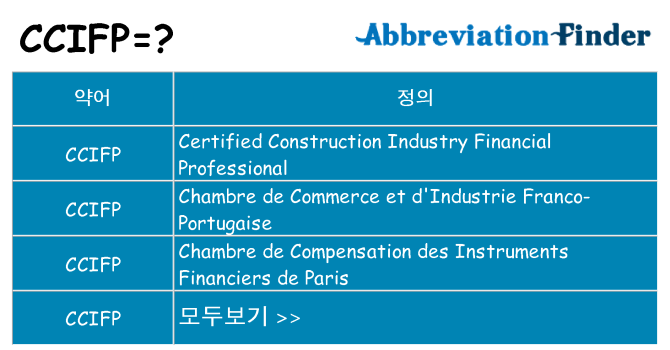ccifp 대 한 무엇을 서가