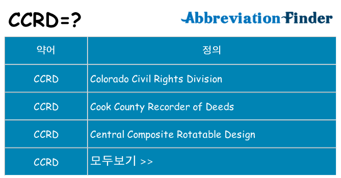 ccrd 대 한 무엇을 서가