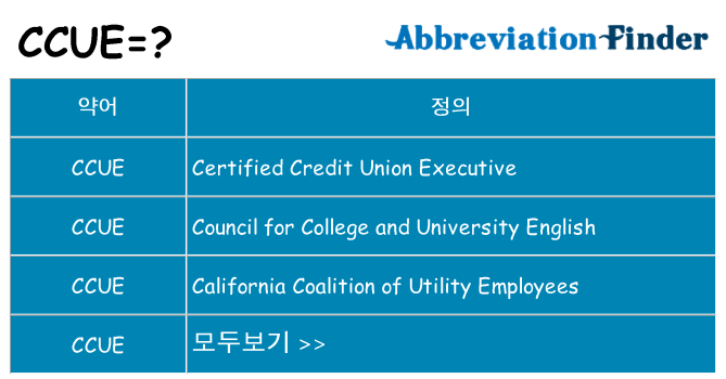 ccue 대 한 무엇을 서가