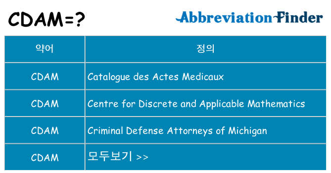 cdam 대 한 무엇을 서가