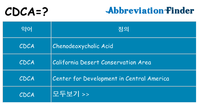 cdca 대 한 무엇을 서가