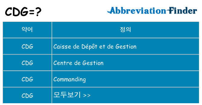 cdg 대 한 무엇을 서가