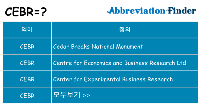 cebr 대 한 무엇을 서가