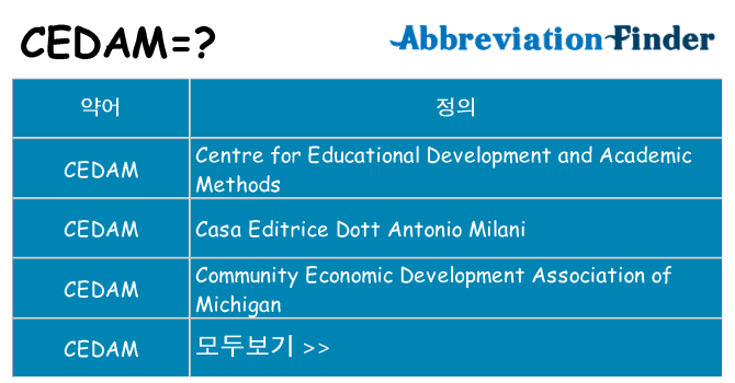 cedam 대 한 무엇을 서가