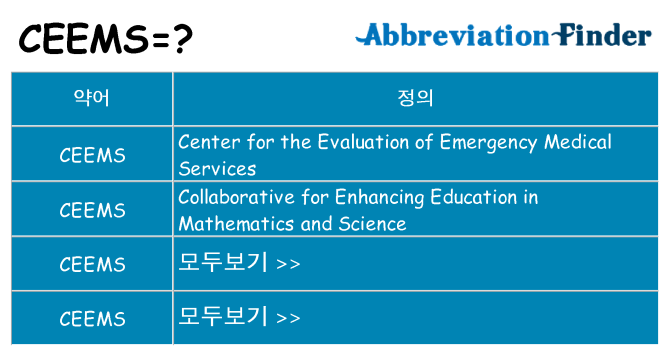 ceems 대 한 무엇을 서가