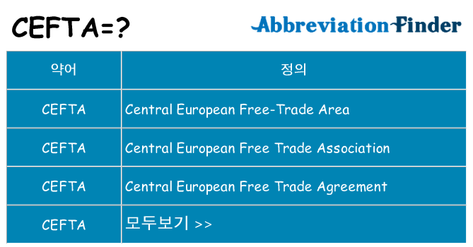 cefta 대 한 무엇을 서가