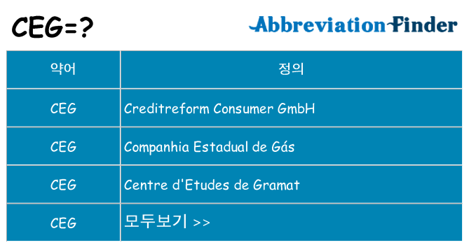 ceg 대 한 무엇을 서가
