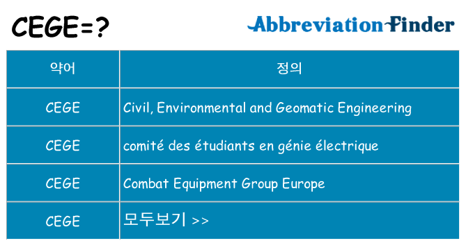 cege 대 한 무엇을 서가