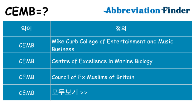 cemb 대 한 무엇을 서가