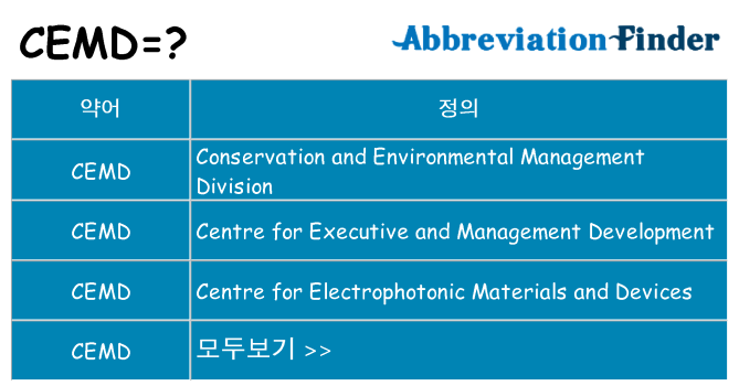 cemd 대 한 무엇을 서가