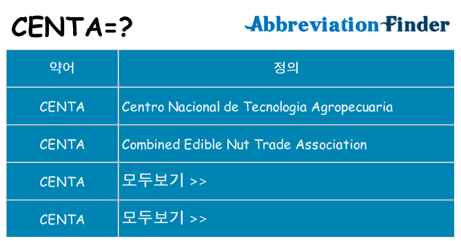 centa 대 한 무엇을 서가