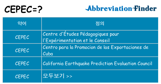 cepec 대 한 무엇을 서가