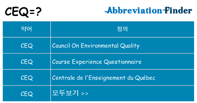 ceq 대 한 무엇을 서가