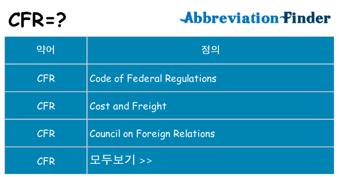 cfr 대 한 무엇을 서가