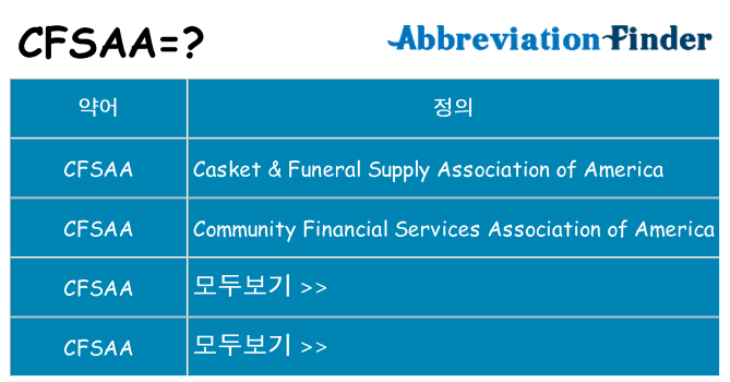 cfsaa 대 한 무엇을 서가