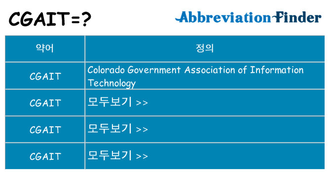 cgait 대 한 무엇을 서가