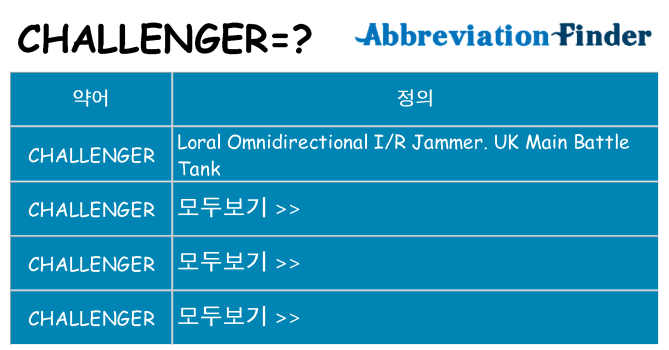 challenger 대 한 무엇을 서가