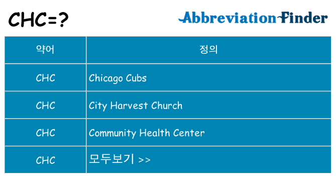 chc 대 한 무엇을 서가