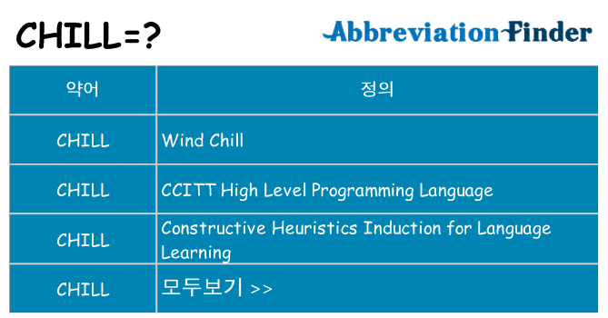 chill 대 한 무엇을 서가