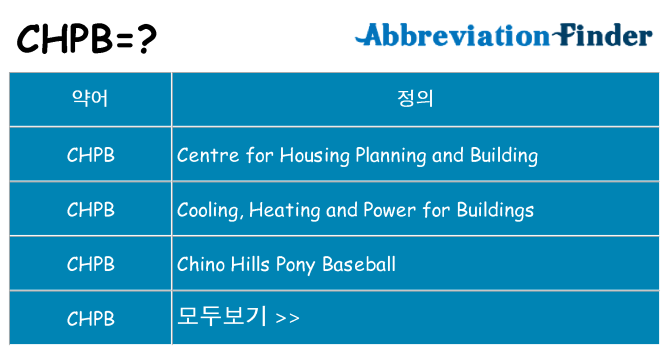 chpb 대 한 무엇을 서가