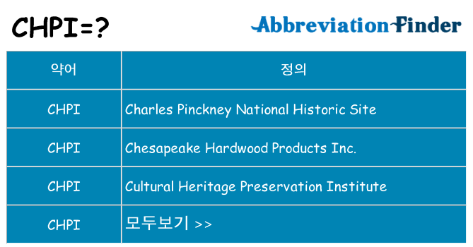 chpi 대 한 무엇을 서가