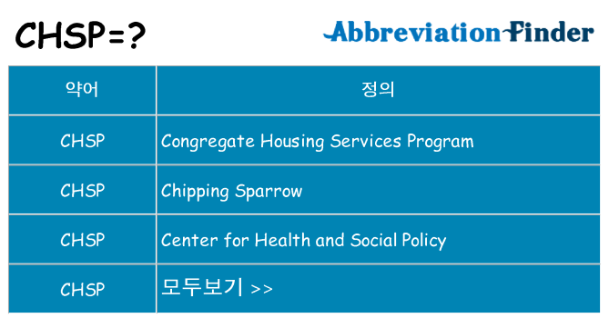 chsp 대 한 무엇을 서가