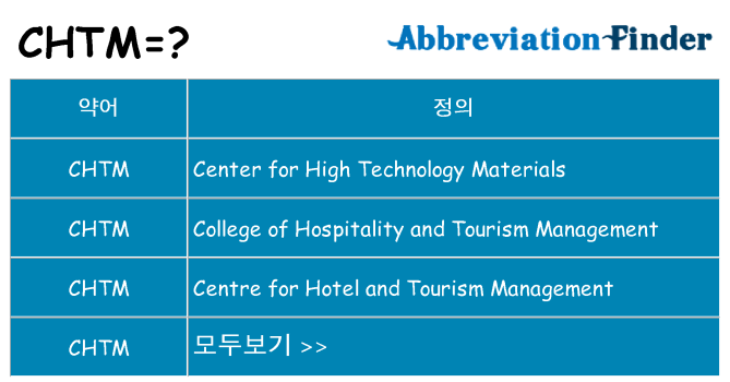 chtm 대 한 무엇을 서가