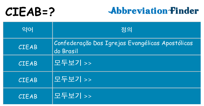 cieab 대 한 무엇을 서가