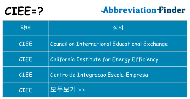 ciee 대 한 무엇을 서가