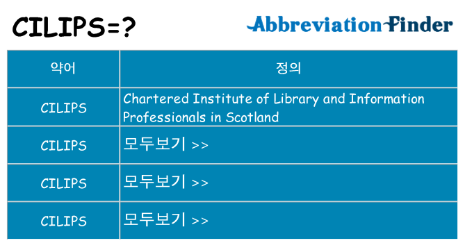 cilips 대 한 무엇을 서가