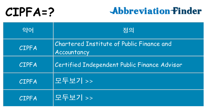cipfa 대 한 무엇을 서가