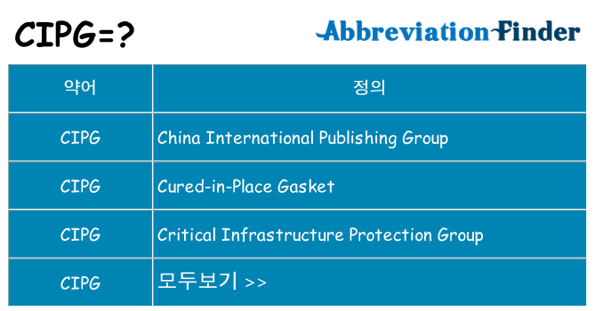 cipg 대 한 무엇을 서가