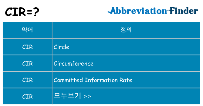 cir 대 한 무엇을 서가