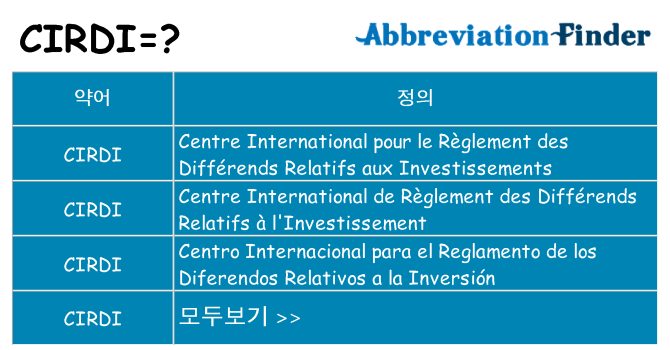 cirdi 대 한 무엇을 서가