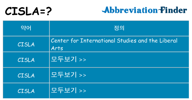 cisla 대 한 무엇을 서가