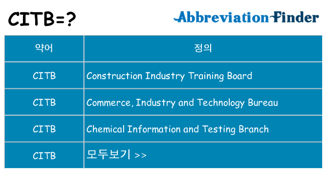 citb 대 한 무엇을 서가