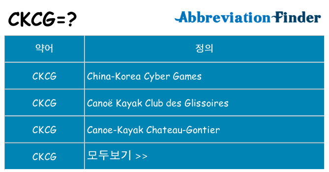 ckcg 대 한 무엇을 서가