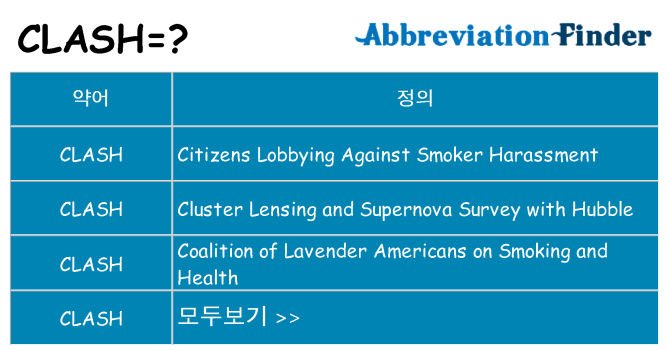 clash 대 한 무엇을 서가