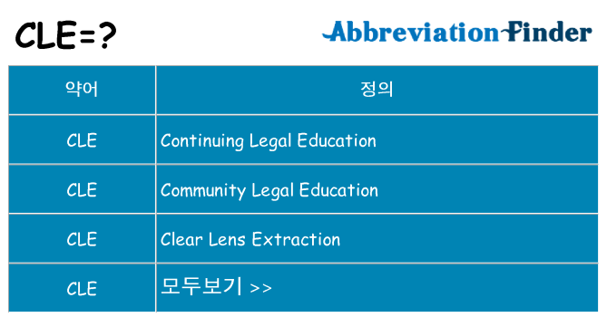 cle 대 한 무엇을 서가
