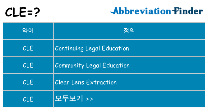 cle 대 한 무엇을 서가