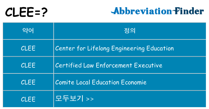 clee 대 한 무엇을 서가