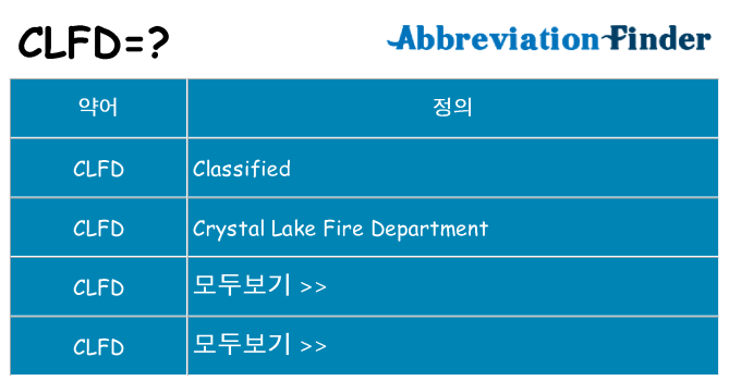 clfd 대 한 무엇을 서가