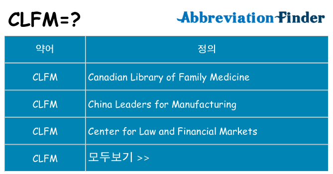 clfm 대 한 무엇을 서가